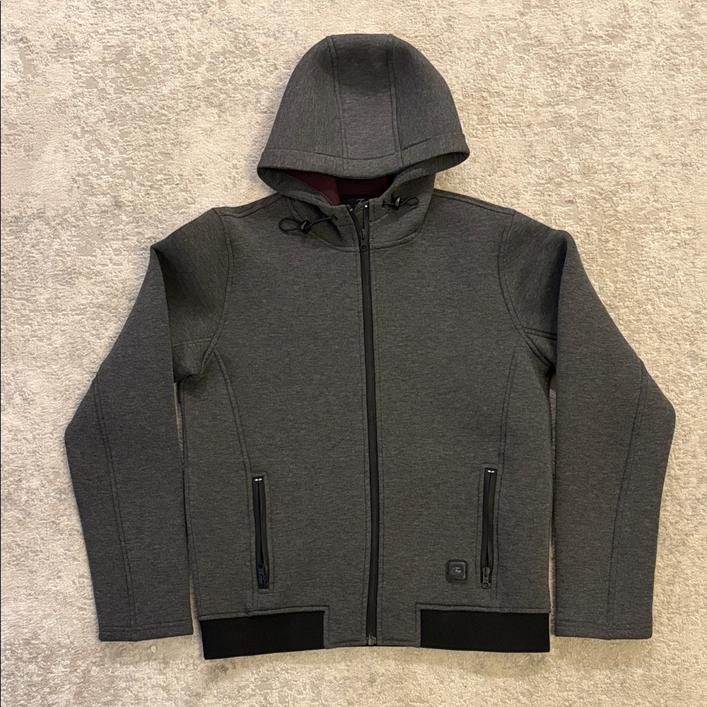 Fay Charcoal Hooded Windbreaker